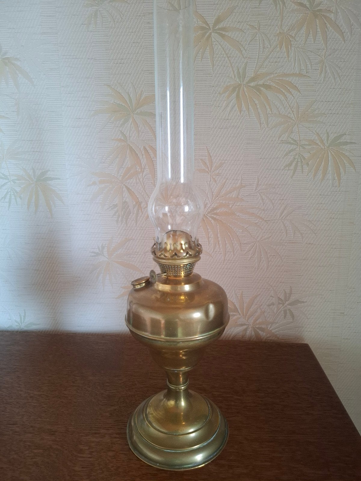 Antieke Koperen Olielamp – Lempereur & Bernard (L&B), Ophalen
