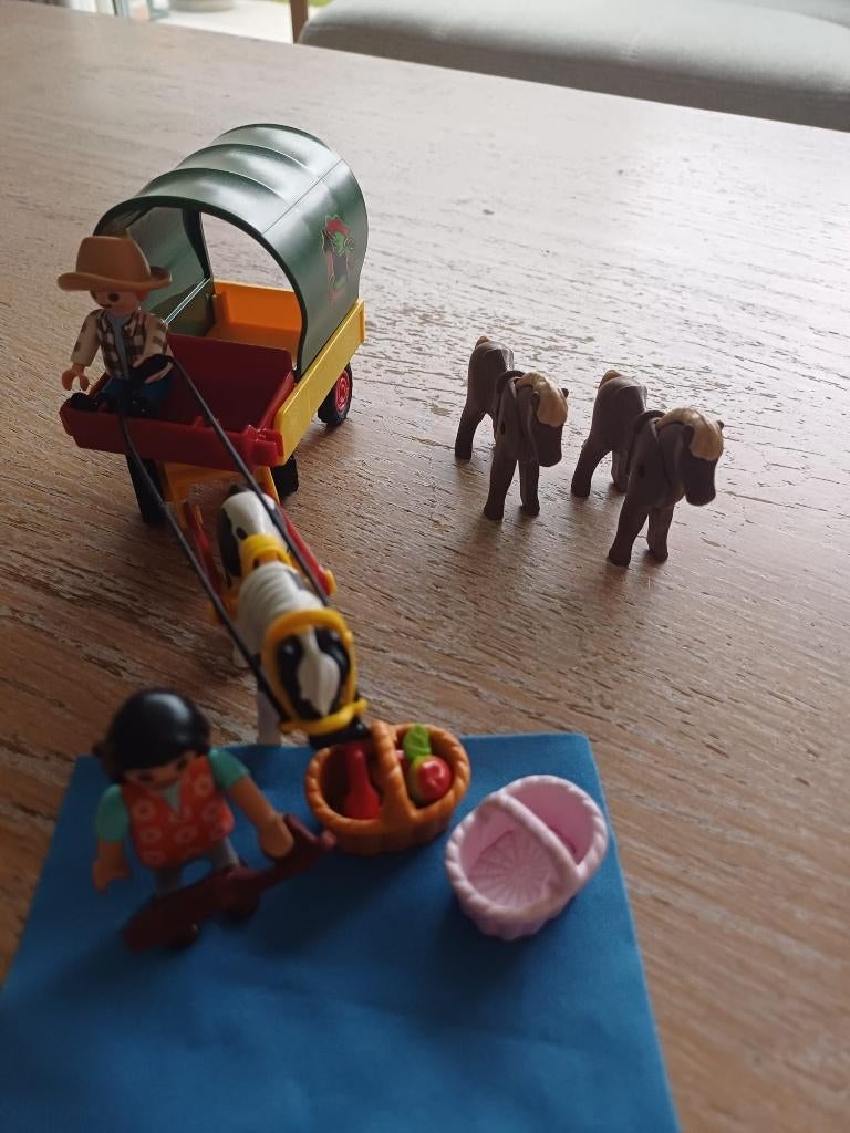 PLAYMOBIL Pique-nic avec voiture à poney - 6948, Enlèvement, Comme neuf, Ensemble complet