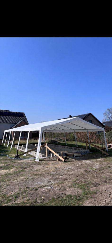 Partytent 6x12, Tuin en Terras, Ophalen, Gebruikt, Partytent