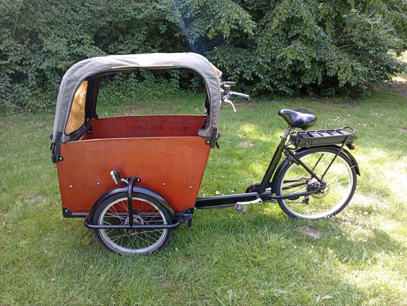 Te koop: Elektrische Babboe Big bakfiets gereviseerde accu, Frein sur jante, Comme neuf, Enlèvement, 4 enfants ou plus