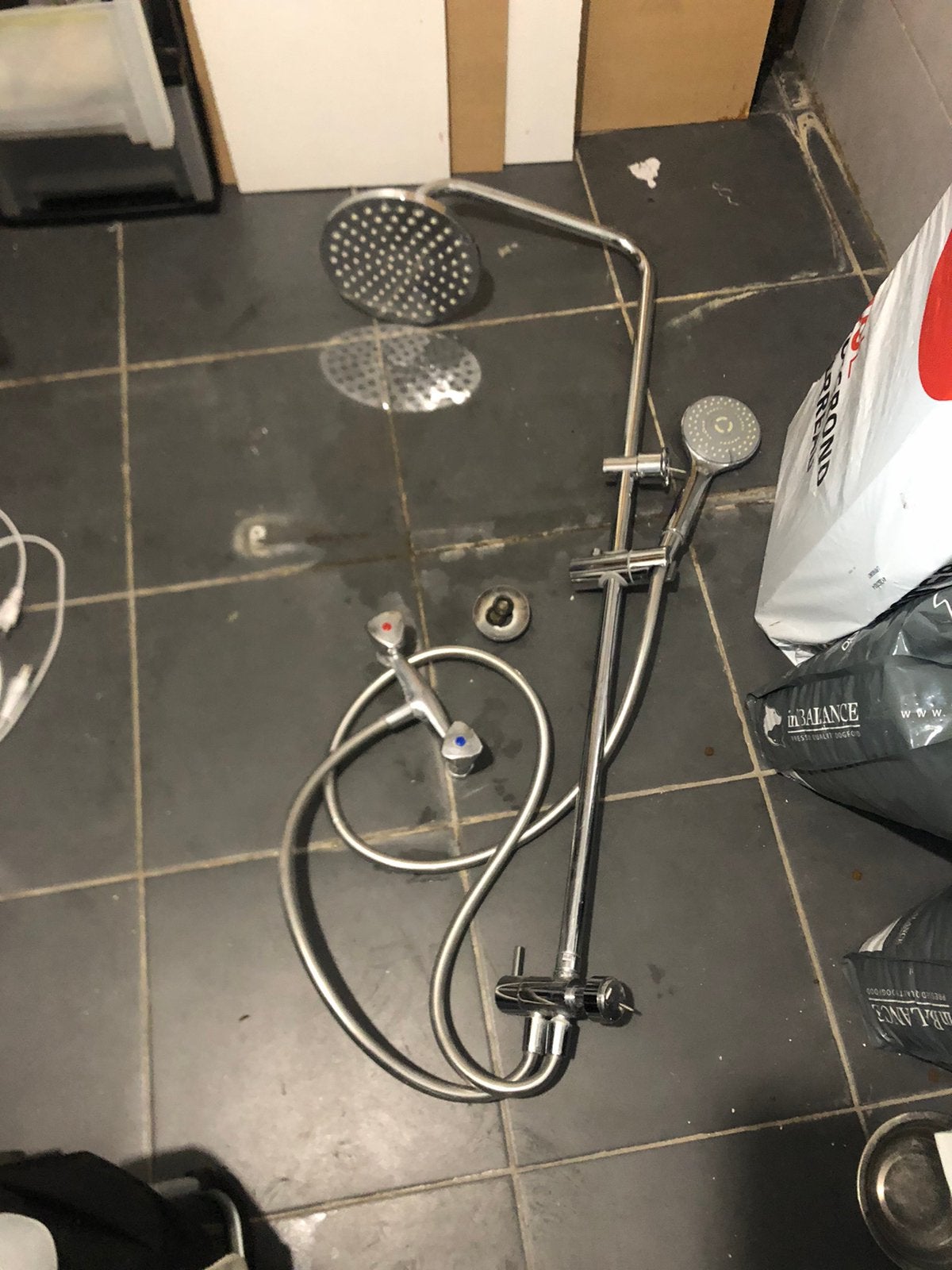 Regendouche , douchekraan, Bricolage & Construction, Sanitaire, Enlèvement, Utilisé, Inox, Douche