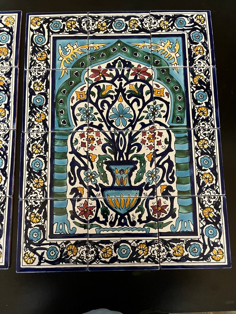 Faience Tegels Tabarka 2 sets Mediteraans of Oosters, Ophalen