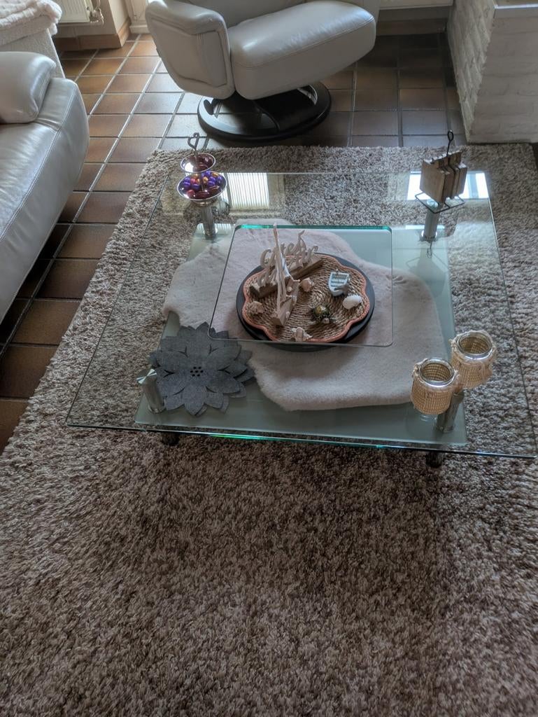 Salontafel van glas, Maison & Meubles, Tables | Tables de salon, Enlèvement, Verre