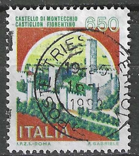 Italie 1986 - Yvert 1694 - Castello di Montecchio (ST), Envoi, Affranchi