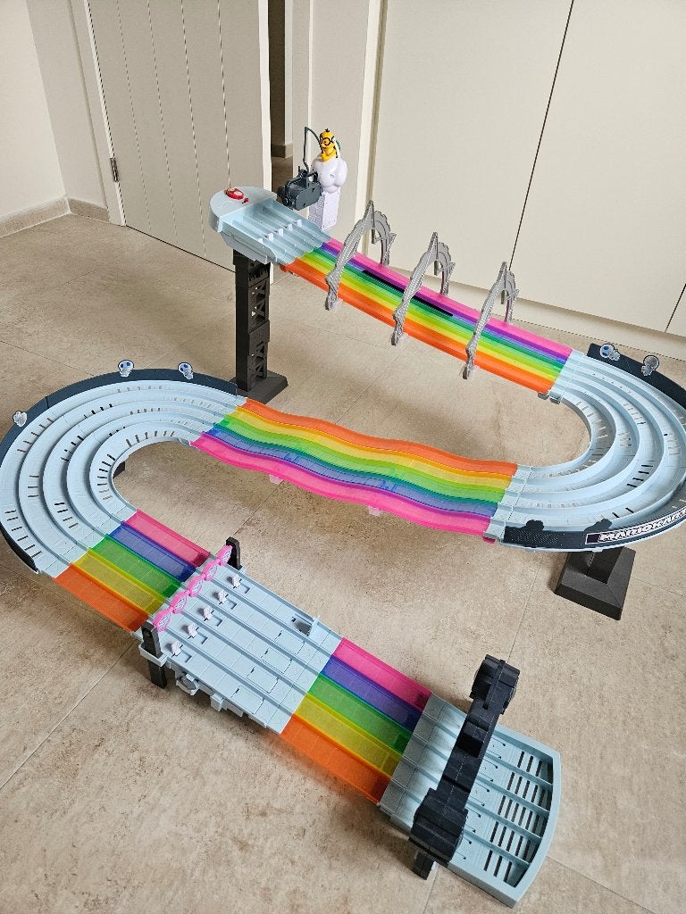 Mario kart regenboogbaan, Ophalen, Zo goed als nieuw, Racebaan, Hot Wheels