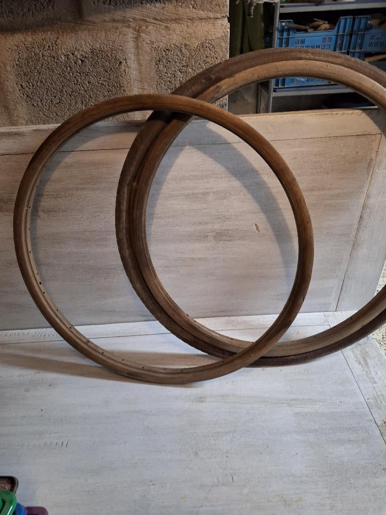 Houten fietsvelgen, Fietsen en Brommers, Ophalen, Gebruikt, Wiel