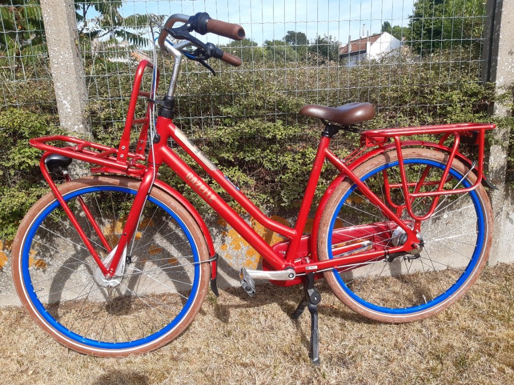 Dames transportfiets Gazelle Heavy Duty metallic rood, Ophalen, Gebruikt, Gazelle, Versnellingen