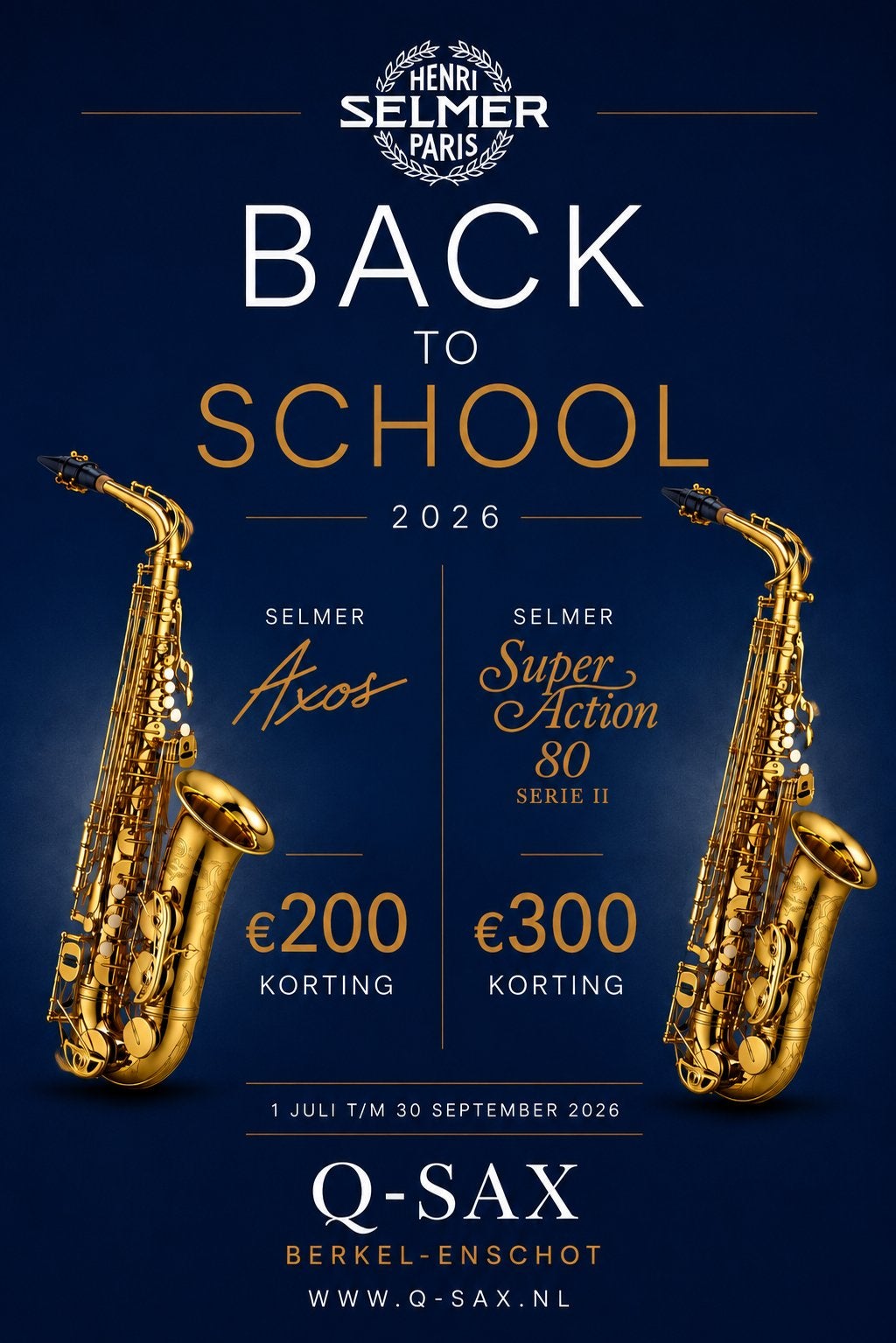 Selmer Axos en SA80 II altsaxofoons: back to school !, Enlèvement, Neuf, Alto, Avec valise