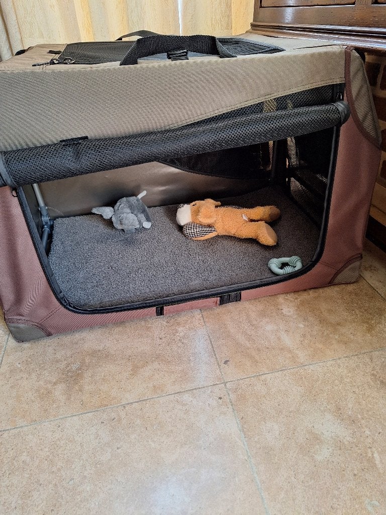 Reisbench voor puppy, kleine hond, Ophalen, Zo goed als nieuw, Polyester