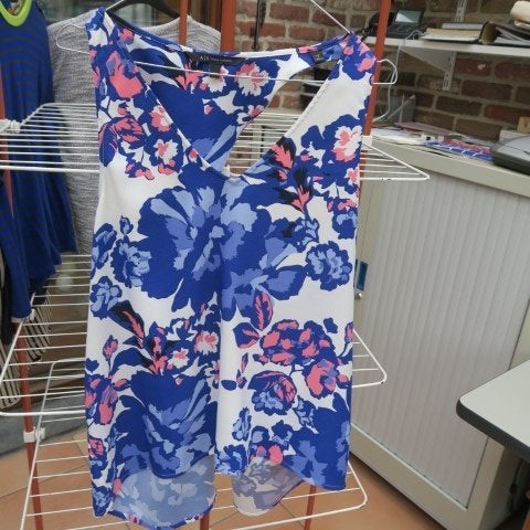 Topje nieuw print blauw roze Armani Exchange mt XL, Kleding | Dames, Topjes, Blauw, Maat 42/44 (L), Nieuw, Ophalen of Verzenden
