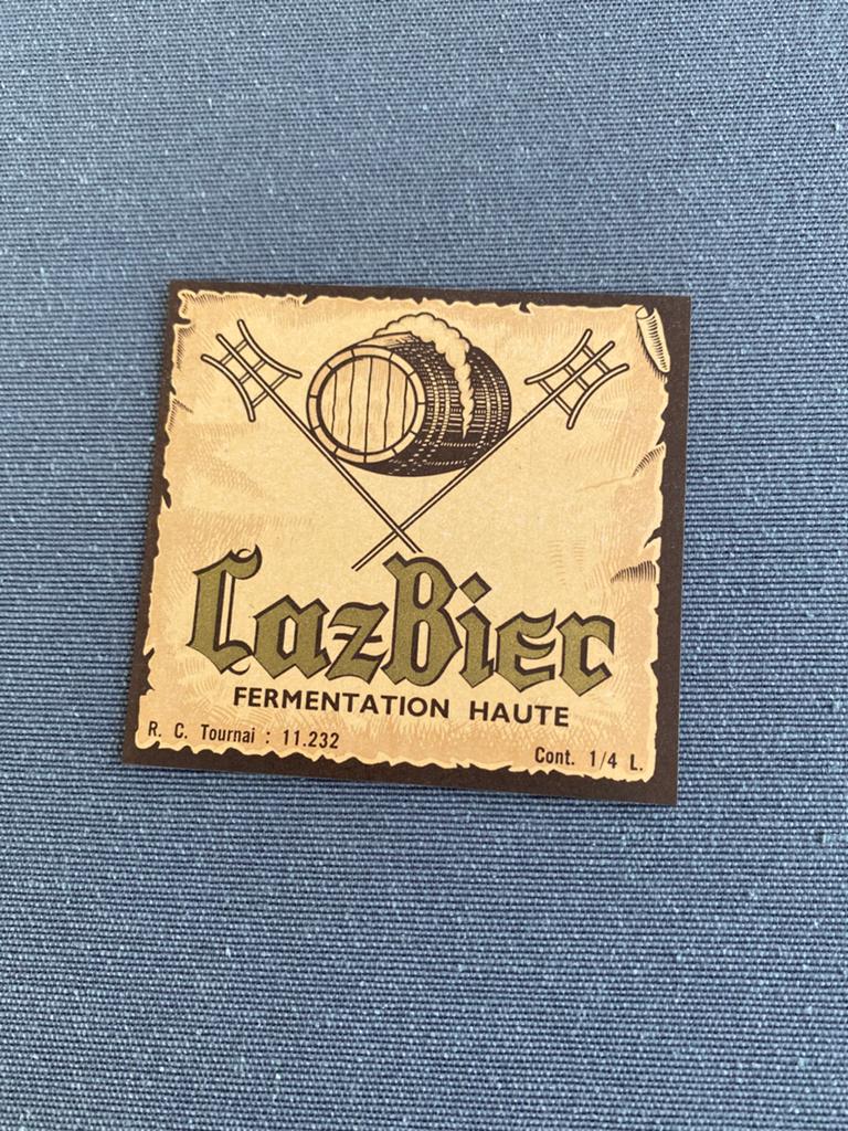 Oud bier etiket brouwerij DE CAZEAU te TEMPLEUVE, Ophalen of Verzenden, Zo goed als nieuw