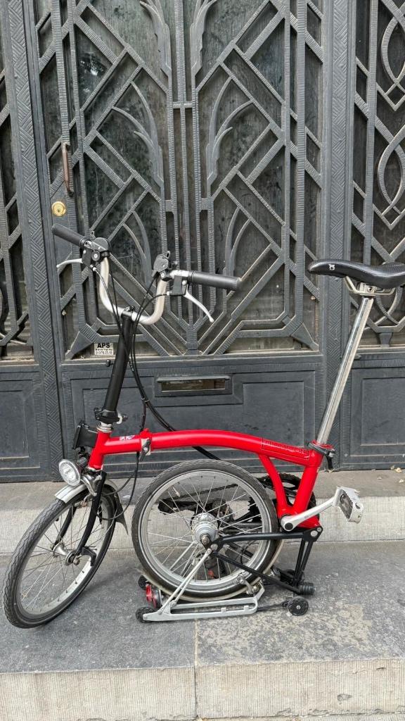 Brompton rode M6RN 6-speed bagagedrager met 6 versnellingen, Fietsen en Brommers, Ophalen, Brompton, Velgrem, 14 tot 16 inch