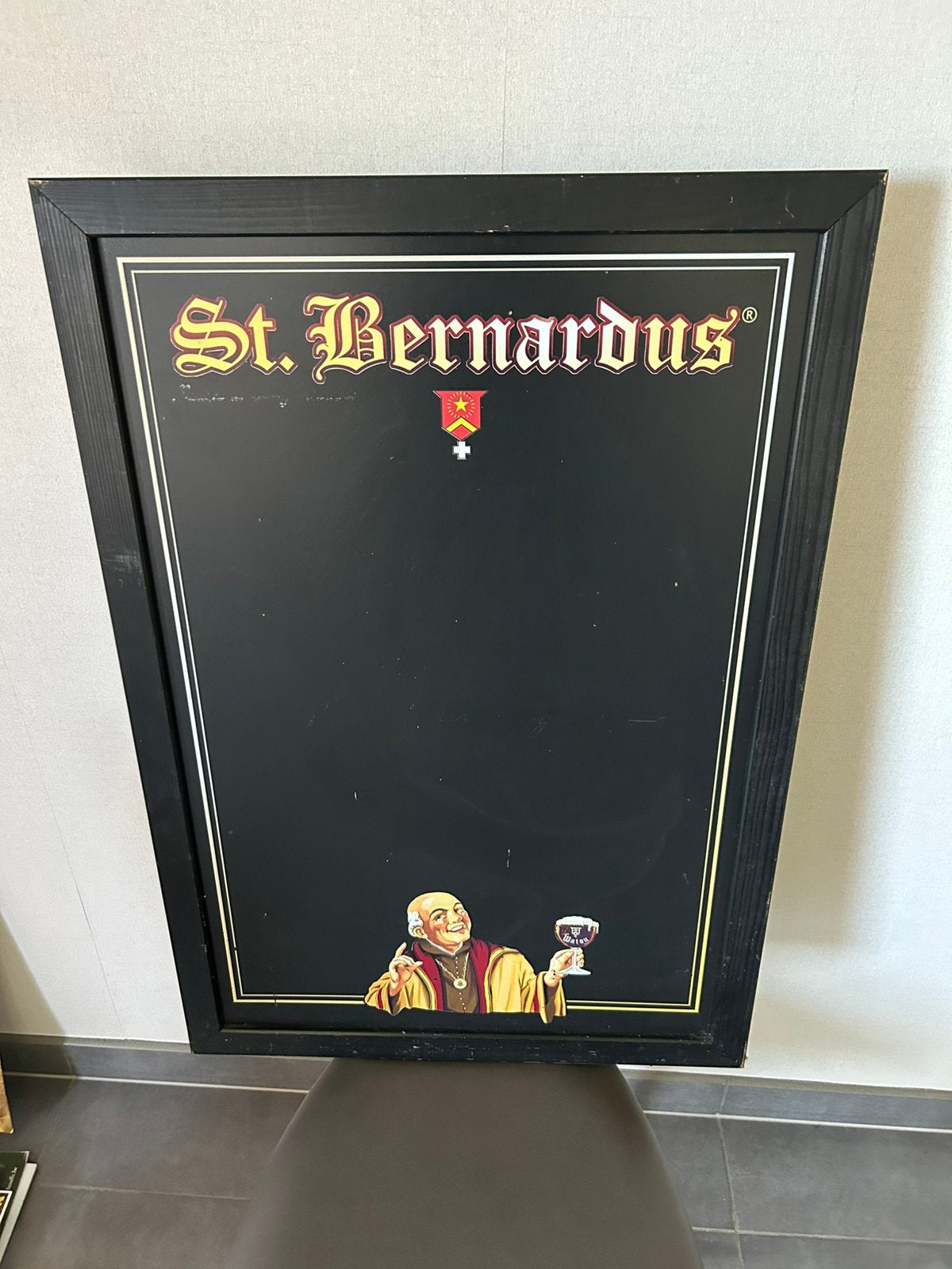 St - Bernardus krijtbord, Verzamelen, Biermerken, Ophalen of Verzenden, Zo goed als nieuw