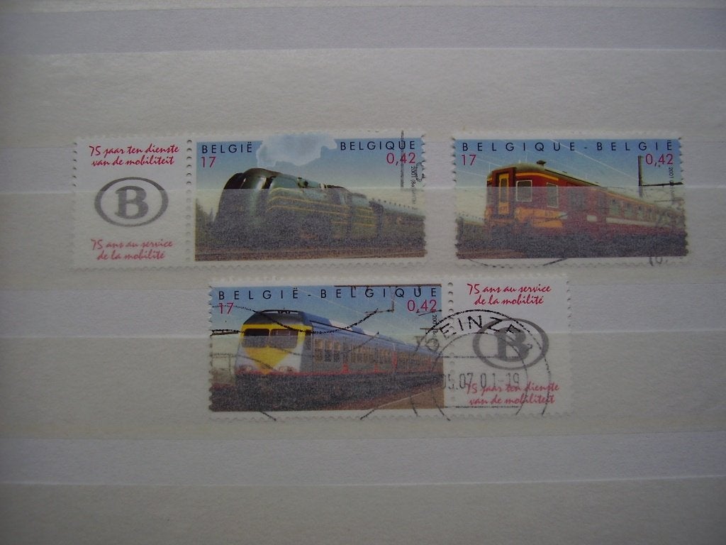 2993/2995 gestempeld - Treinen - G086, Postzegels en Munten, Ophalen of Verzenden, Gestempeld, Treinen