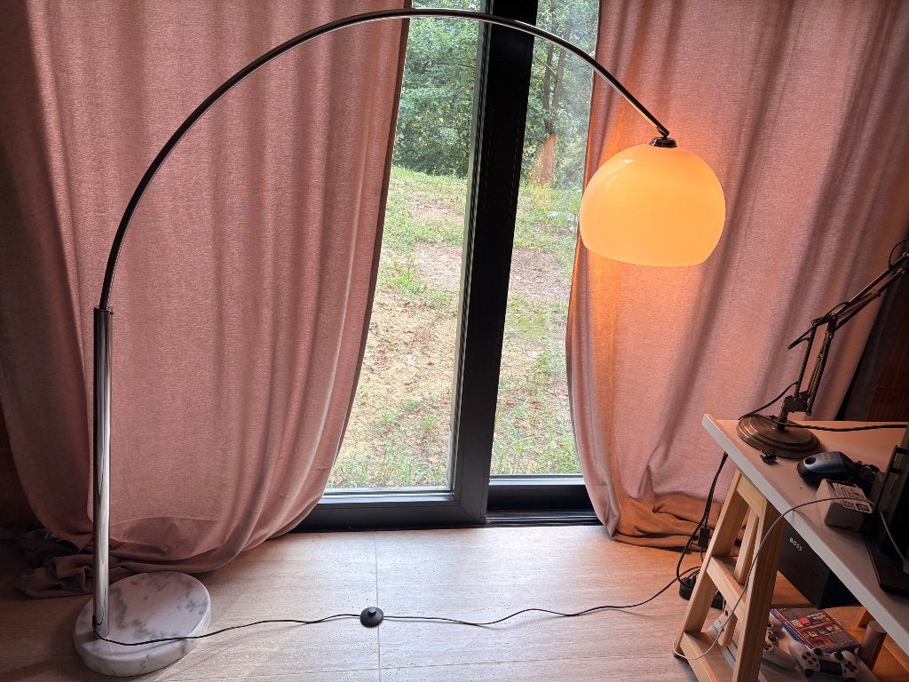 Lampe arc chromée space age Kare Design, Maison & Meubles, Lampes | Lampadaires, Lampe arche ‘70 vintage, Métal, 150 à 200 cm