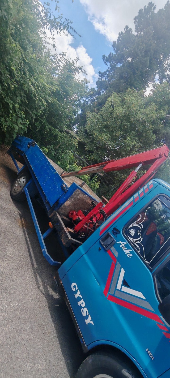 Takelwagen met laadkraan 190dzkm 2.8hdi, Voorwielaandrijving, Stof, Blauw, 2800 cc