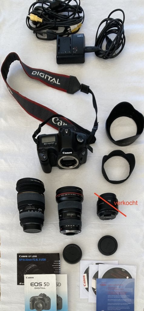 Canon D5 fototoestel + kit, Ophalen, Gebruikt, Spiegelreflex, Canon