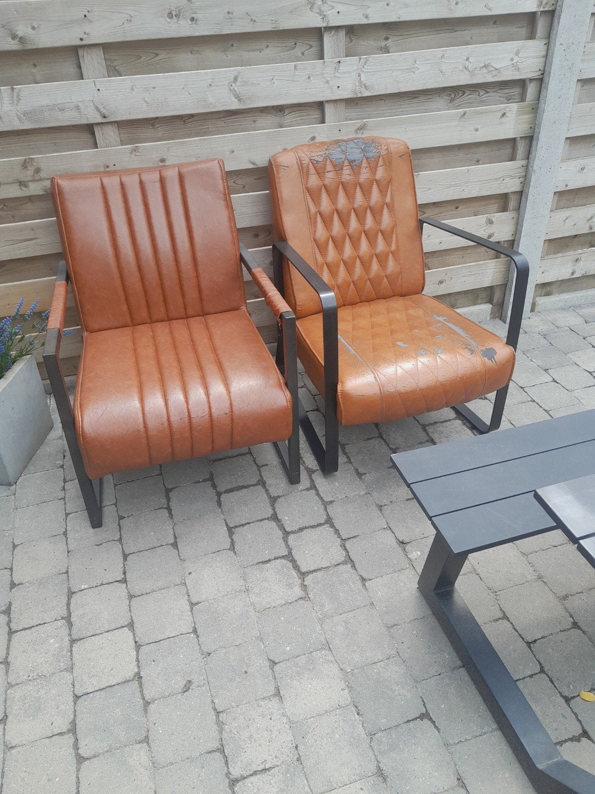 2 te restaureren zetels., Moins de 75 cm, Vintage, Enlèvement, Utilisé
