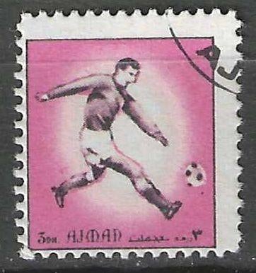 Ajman 1972 - Stampworld 1626 - Joueurs de football (ST), Timbres & Monnaies, Timbres | Asie, Affranchi, Envoi