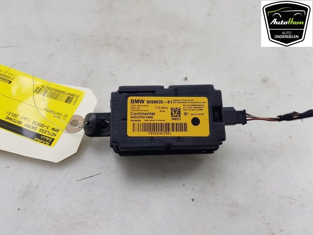 KEYLESS ACCESS ANTENNE BMW 3 serie (F30) (01-2011/10-2018), Gebruikt, BMW, Continental AG, Continental-Plaza 1
30175  Hannover, DE