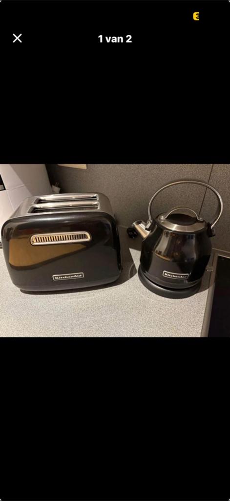 Kitchenaid broodrooster en waterkoker, Elektronische apparatuur, Broodroosters, Ophalen, Zo goed als nieuw