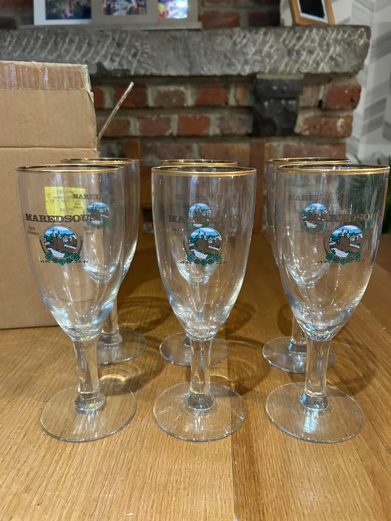 6 verres Maredsous, Collections, Enlèvement, Verre à bière