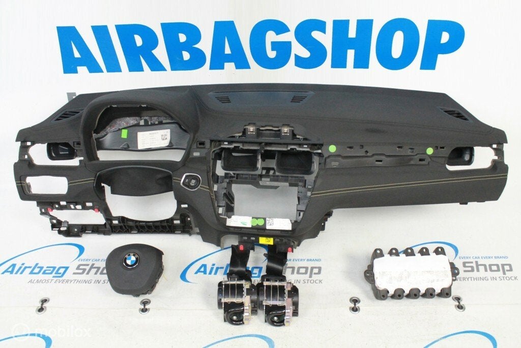 Airbag set - Dashboard zwart geel stiksel BMW X2 F39, Gebruikt, Ophalen of Verzenden