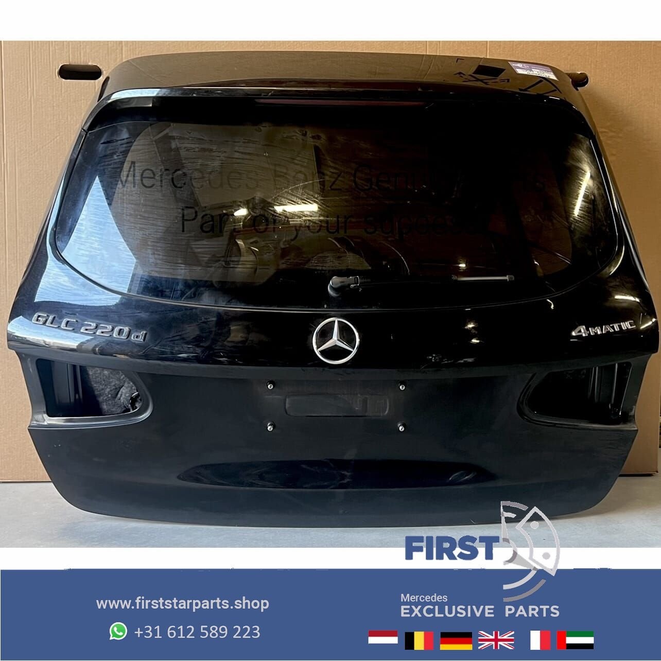 X253 W253 GLC KOFFERKLEP ACHTERKLEP ZWART KOFFERBAK COMPLEET, Arrière, Haillon arrière, Utilisé, -