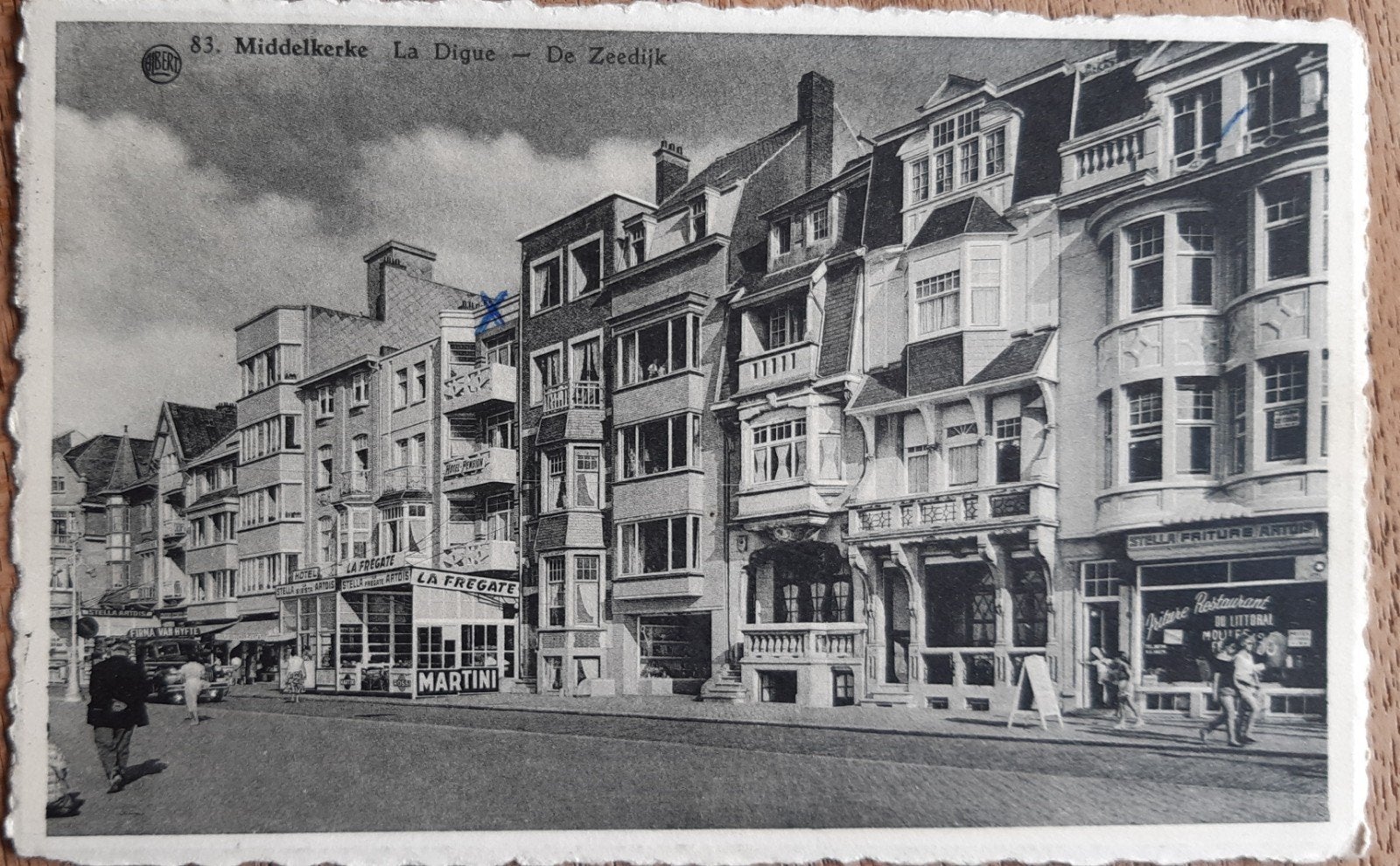 Vintage kaart MIDDELKERKE VILLAS DIGUE ZEEDIJK, Ophalen of Verzenden