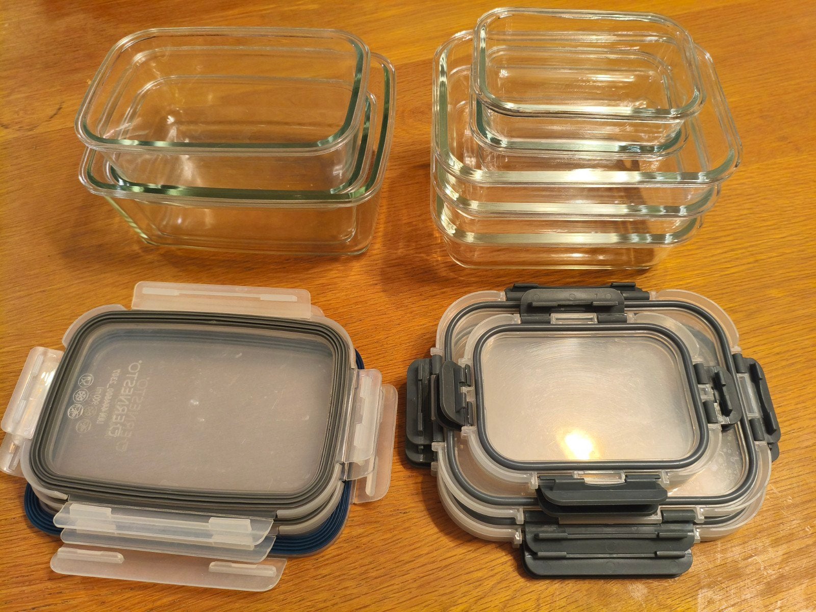 set tupperwares en verre pyrex, Enlèvement, Verre