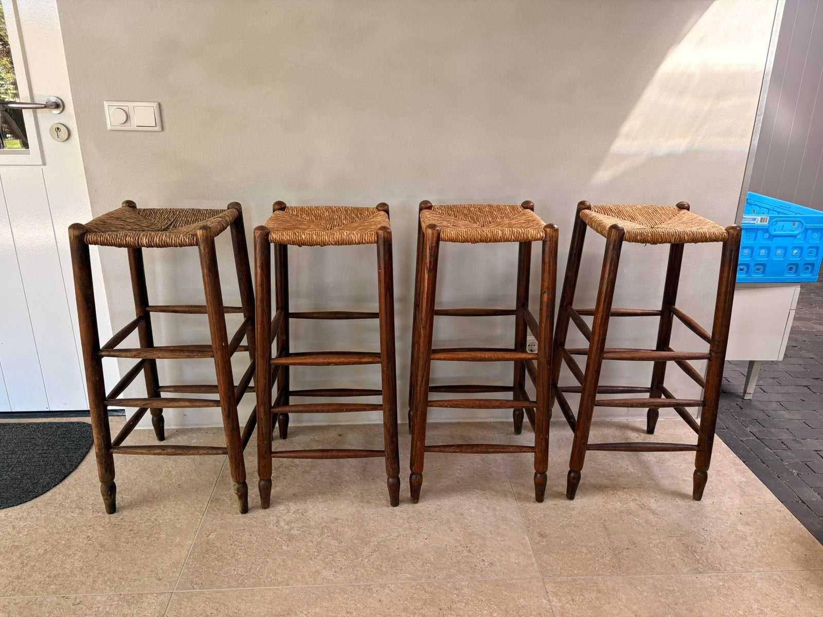 3+1 tabourets de bar vintage, Enlèvement, Comme neuf