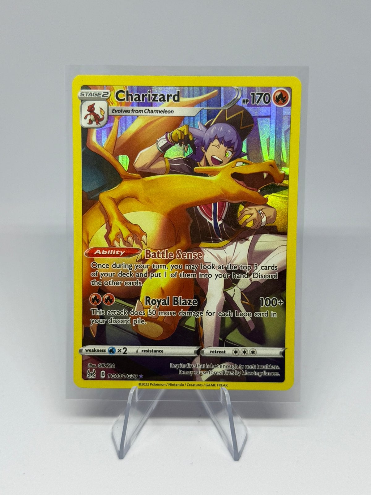 A vendre Charizard 020/018 TG10/TG30 Foli, Enlèvement ou Envoi, Comme neuf, Cartes en vrac, Foil