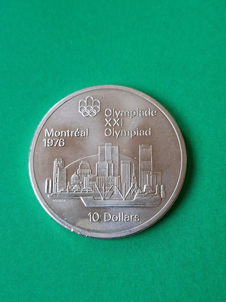 1973 Canada 10 dollars en argent OS Montréal, Envoi, Amérique du Nord, Monnaie en vrac, Argent