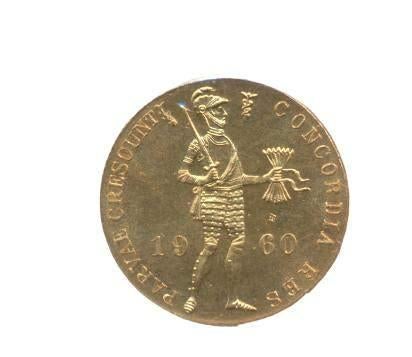 Nederland Gouden Dukaat 1960, Ophalen of Verzenden, Goud