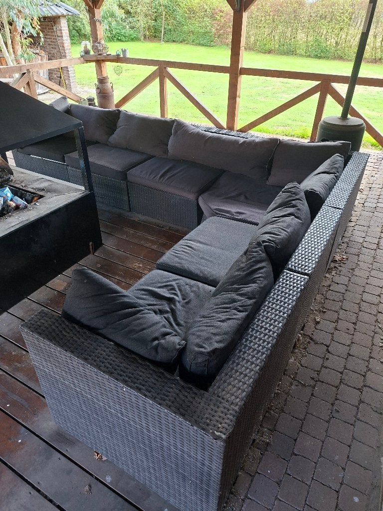 Loungeset, Banque, Synthétique, Utilisé, Sets de jardin
