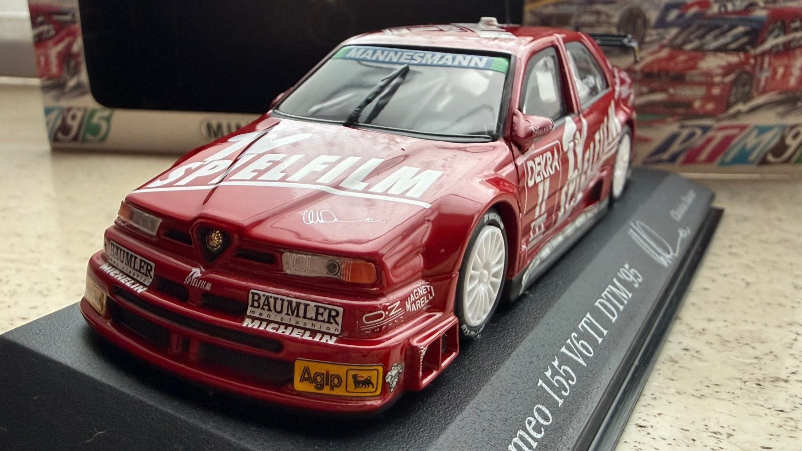 Alfa Romeo 155 DTM 1995 Danner, Ophalen of Verzenden, Zo goed als nieuw, Auto, MiniChamps