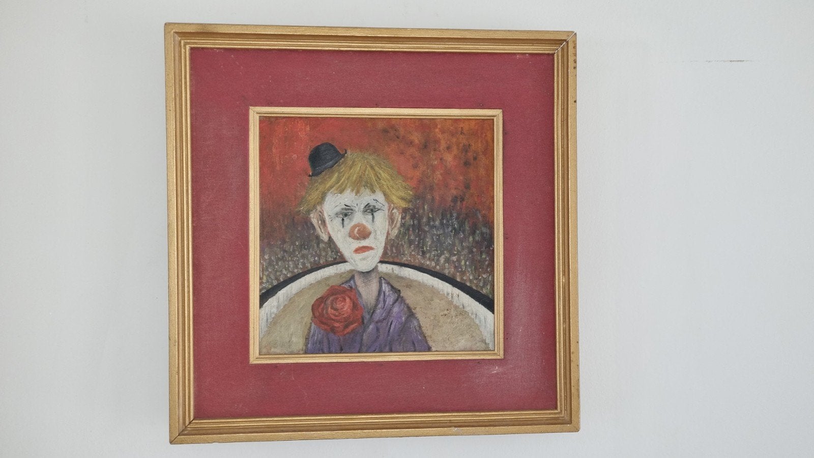 schilderij clown, Ophalen