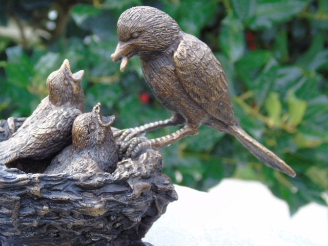 Bronzen beeld van een vogelnest, Ophalen of Verzenden, Nieuw