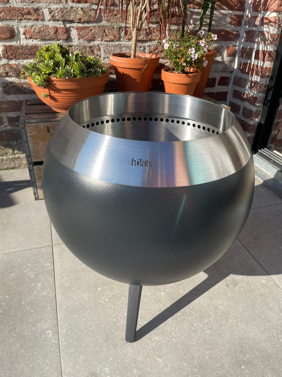 Höfats MOON 45 vuurschaal – nieuw, nooit gebruikt, Jardin & Terrasse, Paniers de feu, Enlèvement, Neuf