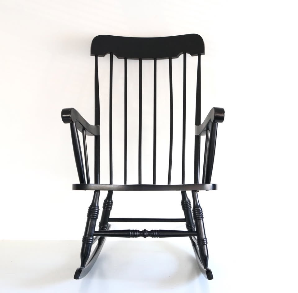 Vintage Schommelstoel - Seventies stoel - Retro deco, Antiek en Kunst, Ophalen