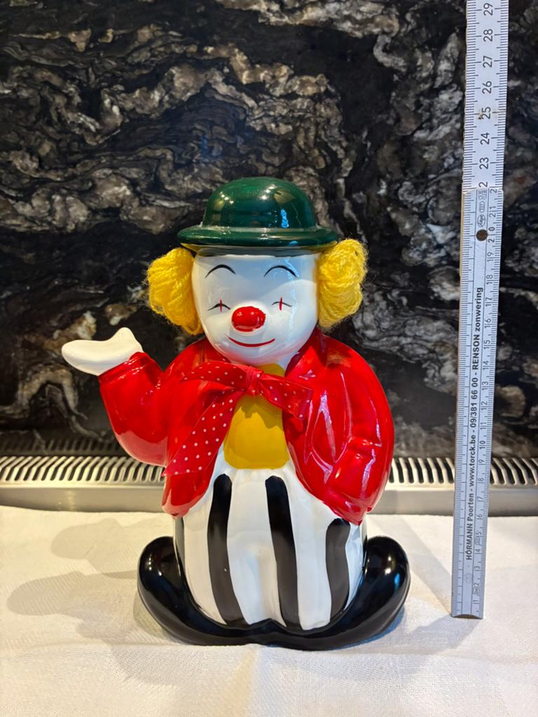 Vintage spaarpot , clown., Antiek en Kunst, Ophalen of Verzenden