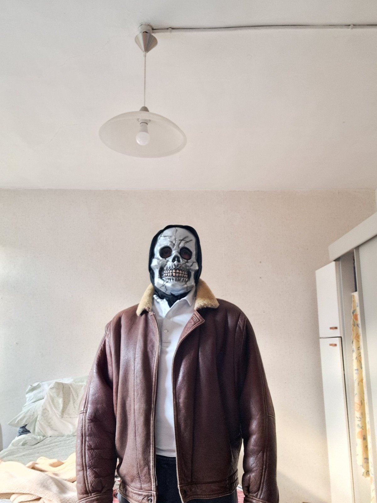 blouson bombardier vintage en peau de mouton retourné, Enlèvement