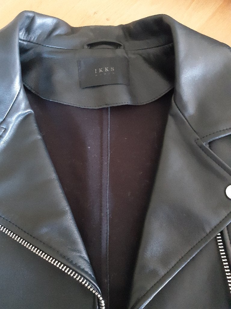 Veste Perfecto IKKS cuir taille L, Autre, Taille 38/40 (M), Comme neuf, Enlèvement