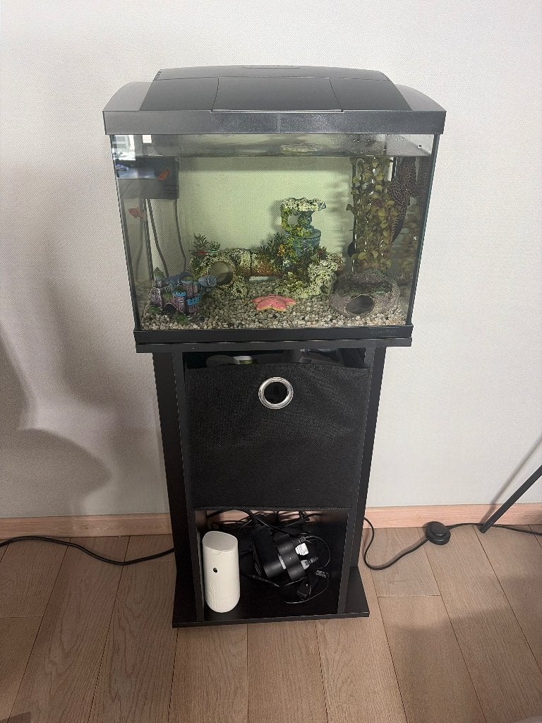 Aquarium met vissen, Ophalen, Gebruikt, Aquariummeubel, Aquael