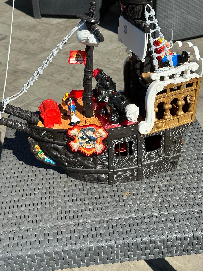 Fisher-Price Great Adventure Speelset Piratenschip, Ophalen, Zo goed als nieuw, Speelset, Met geluid