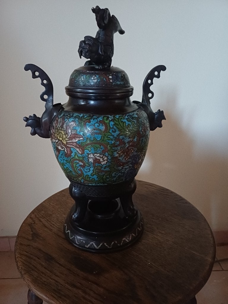 Cloisonné chinois ancien, fin du XIXe siècle, Enlèvement ou Envoi
