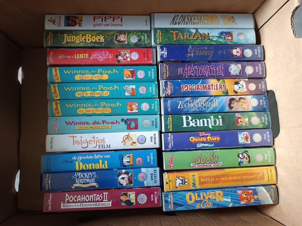 Kinderfilms vhs, Cd's en Dvd's, Ophalen