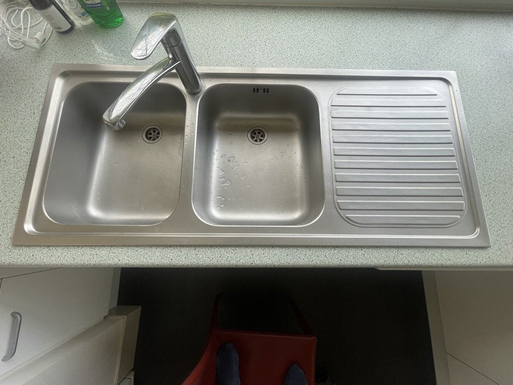 Double évier pour cuisine, Maison & Meubles, Enlèvement, Utilisé, Moins de 25 cm, 50 à 100 cm