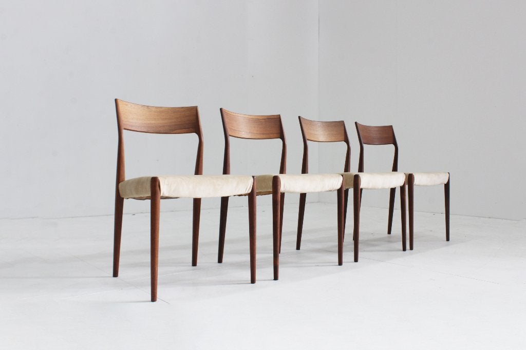 Vintage Mid century eetkamer stoelen Fristho set van 4, Enlèvement ou Envoi