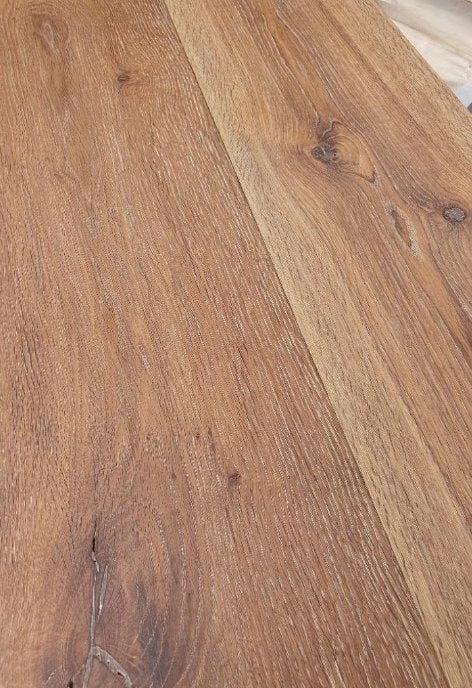 RESTPARTIJ 126,7 M2 EIKEN MULTITOP 24 CM BREED EXTRA DIK GER, Ophalen